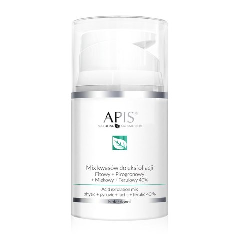 APIS Exfoliation Acid mix kwasów do eksfoliacji Fitowy + Pirogronowy + Mlekowy + Ferulowy 40% 50ml