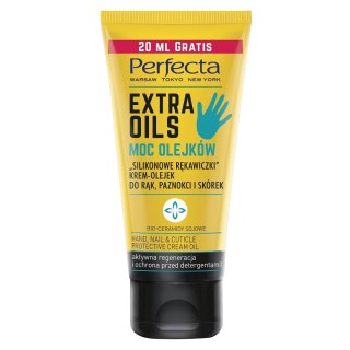 Perfecta Extra Oils "Silikonowe rękawiczki" krem-olejek do rąk paznokci i skórek 80ml