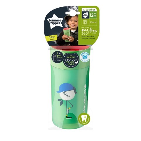 Tommee Tippee Easiflow 360° kubek termiczny 12m+ Zielony 250ml Tommee Tippee Easiflow 360° kubek termiczny 12m+ Zielony 250ml