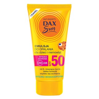 Dax Sun Emulsja do opalania dla dzieci i niemowląt SPF50 Travel 50ml