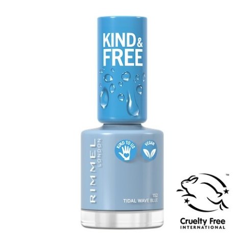 Kind & Free wegański lakier do paznokci 152 Tidal Wave Blue 8ml Rimmel