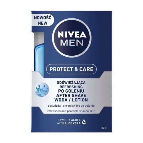 Men Protect & Care odświeżająca woda po goleniu 100ml Nivea