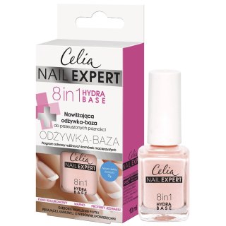 Celia Nail Expert 8in1 Hydra Base nawilżająca odżywka-baza do przesuszonych paznokci 10ml