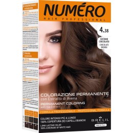 NUMERO Permanent Coloring farba do włosów 4.38 Chocolate Brown 140ml