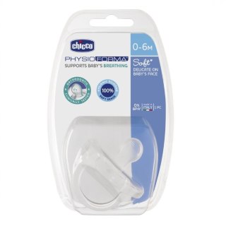 Chicco PhysioForma smoczek silikonowy uspokajający Soft 0-6m Neutral 1szt