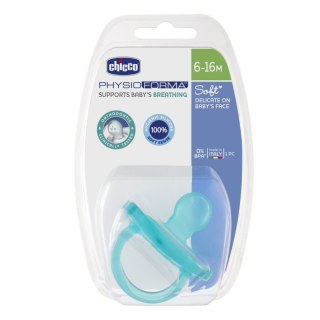 Chicco PhysioForma smoczek silikonowy uspokajający Soft 6-16m Niebieski 1szt