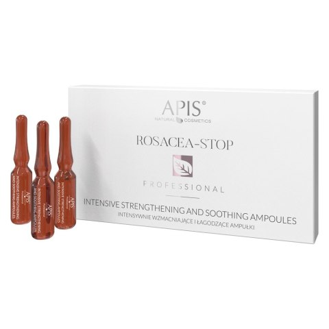 Rosacea-Stop intensywnie wzmacniające i łagodzące ampułki dla cery z trądzikiem różowatym i wrażliwej 10x3ml APIS