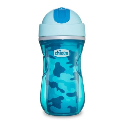 Chicco Sport Cup kubek niekapek termiczny ze słomką 14m+ Boy 266ml