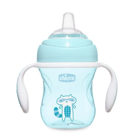 Transition Cup pierwszy kubek treningowy z miękkim ustnikiem 4m+ Boy 200ml Chicco