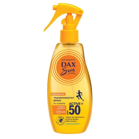 Transparentny spray do opalania Active+ SPF50 200ml Dax Sun