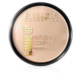 Eveline Cosmetics Art Make-Up Anti-Shine Complex Pressed Powder matujący puder mineralny z jedwabiem 31 Transparent 14g