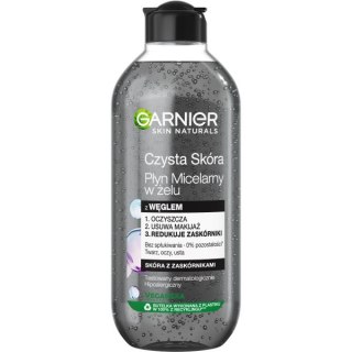 Garnier Czysta Skóra płyn micelarny w żelu z węglem 400ml