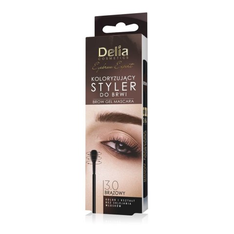 Delia Eyebrow Expert Brow Gel Mascara koloryzujący styler do brwi 3.0 Brązowy 11ml