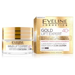 Gold Lift Expert 40+ luksusowy ujędrniający krem-serum z 24k złotem dzień/noc 50ml Eveline Cosmetics