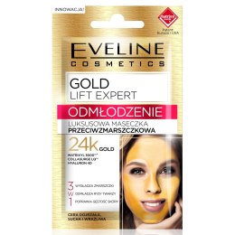 Eveline Cosmetics Gold Lift Expert luksusowa maseczka przeciwzmarszczkowa 3w1 7ml