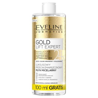 Eveline Cosmetics Gold Lift Expert luksusowy przeciwzmarszczkowy płyn micelarny 500ml