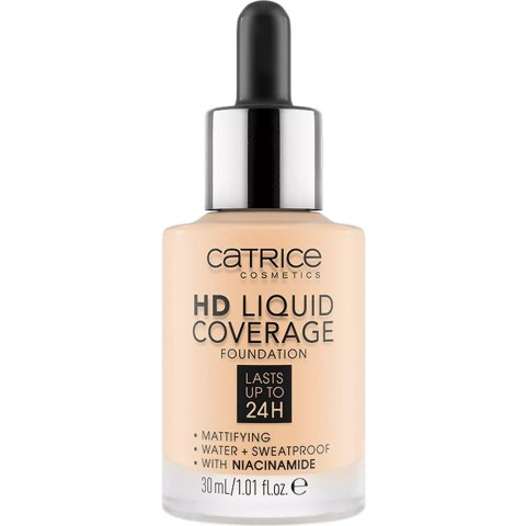 Catrice HD Liquid Coverage Foundation 24H matujący podkład do twarzy 002 Porcelain Beige 30ml