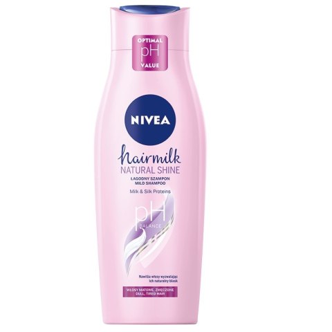 Hairmilk Natural Shine łagodny szampon pielęgnujący do włosów matowych 400ml Nivea