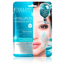 Eveline Cosmetics Hyaluron Moisture Pack ultranawilżająca maska z kwasem hialuronowym na tkaninie 20ml