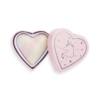 Makeup Revolution I Heart Revolution Unicorn Heart Glow Highlighter rozświetlacz do twarzy 10g