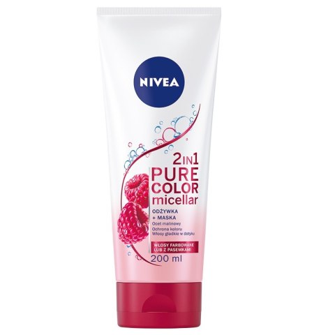 Nivea Pure Color Micellar 2in1 micelarna odżywka + maska do włosów farbowanych 200ml