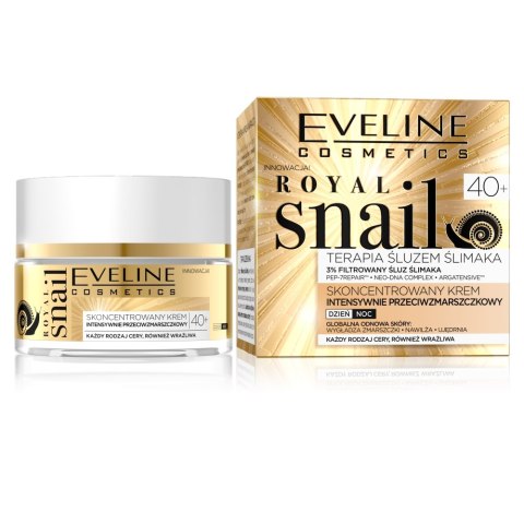 Eveline Cosmetics Royal Snail 40+ skoncentrowany krem intensywnie przeciwzmarszczkowy na dzień i na noc 50ml