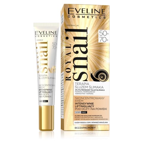 Eveline Cosmetics Royal Snail 50+/70+ skoncentrowany krem intensywnie liftingujący pod oczy i na powieki 20ml