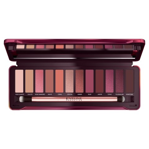 Ruby Glamour Eyeshadow Palette paleta 12 cieni do powiek Eveline Cosmetics