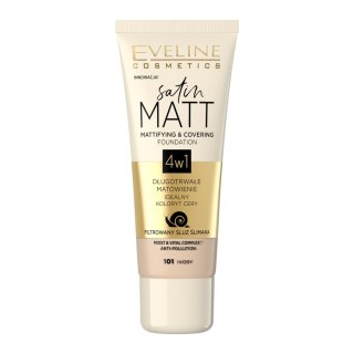 Eveline Cosmetics Satin Matt Foundation matujący podkład do twarzy 101 Ivory 30ml