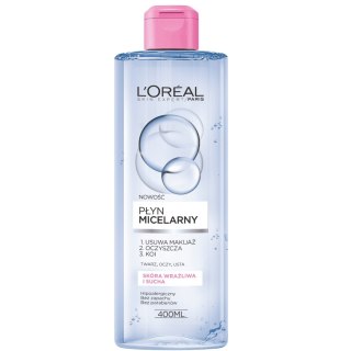 L'Oreal Paris Skin Expert płyn micelarny skóra wrażliwa i sucha 400ml