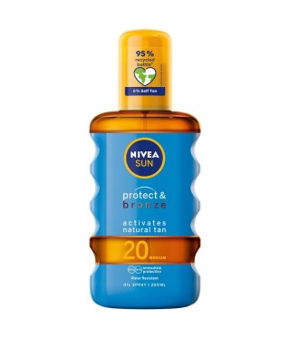 Nivea Sun Protect & Bronze olejek do opalania w sprayu aktywujący naturalną opaleniznę SPF20 200ml