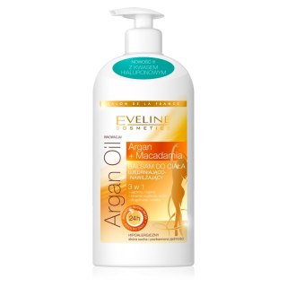 Eveline Cosmetics Argan Oil Argan + Macadamia balsam do ciała ujędrniająco-nawilżający 3w1 350ml