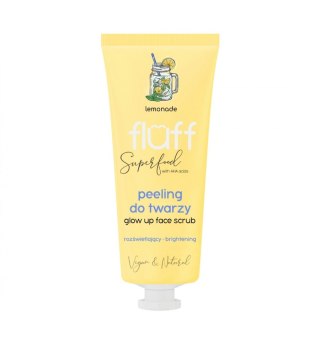 Fluff Glow Up Face Scrub rozświetlający peeling do twarzy Lemoniada 75ml