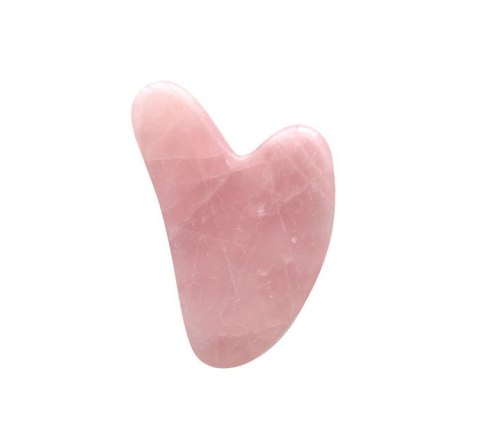 Gua Sha Stone kamień do masażu twarzy Różowy Kwarc Fluff
