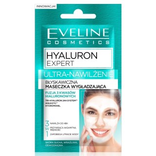 Eveline Cosmetics Hyaluron Expert Ultra-nawilżenie błyskawiczna maseczka wygładzająca 3w1 7ml