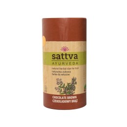 Sattva Natural Herbal Dye for Hair naturalna ziołowa farba do włosów Chocolate Brown 150g