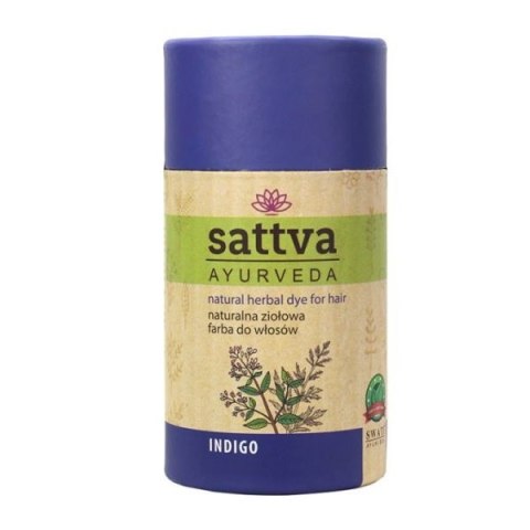Natural Herbal Dye for Hair naturalna ziołowa farba do włosów Indigo 150g Sattva