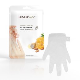 SunewMed+ Nourishing Hand Cream Mask nawilżająca maska do dłoni w formie rękawiczek Migdał i Mleczko Pszczele