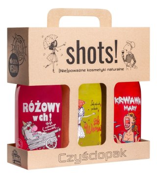 LaQ Shots! Czyściopak Damski zestaw żel pod prysznic Różowy w ch! 500ml + Siki Weroniki 500ml + Krwawa Mary 500ml