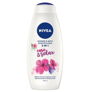 Nivea Shower & Bath płyn do kąpieli i żel pod prysznic 2w1 Care&Relax 750ml