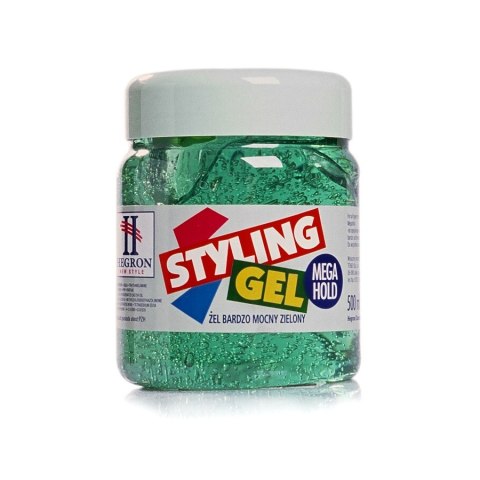 Styling Gel Mega Hold żel do stylizacji włosów Zielony 500ml Hegron
