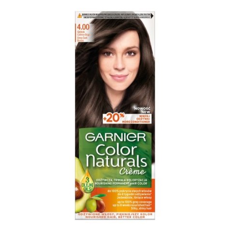 Color Naturals Creme krem koloryzujący do włosów 4.00 Głęboki Ciemny Brąz Garnier Color Naturals Creme krem koloryzujący do włosów 4.00 Głęboki Ciemny Brąz Garnier
