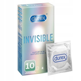 Durex Durex prezerwatywy Invisible dla większej bliskości 10 szt cienkie