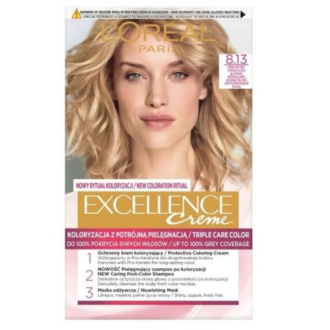 L'Oreal Paris Excellence Creme farba do włosów 8.13 Perłowy Beż