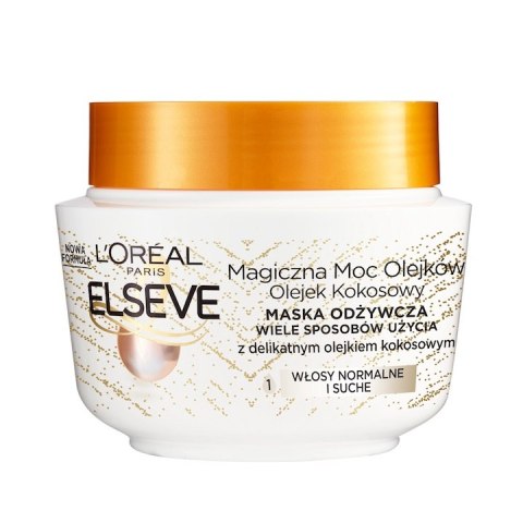 L'Oreal Paris Elseve Magiczna Moc Olejków z Olejkiem Kokosowym maska odżywcza do włosów suchych i normalnych 300ml