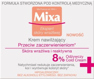 Krem nawilżający przeciw zaczerwienieniom do skóry wrażliwej i reaktywnej 50ml MIXA