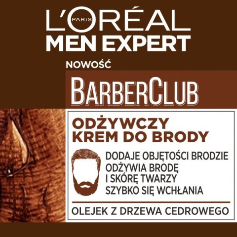 Men Expert Barber Club odżywczy krem do brody 50ml L'Oreal Paris
