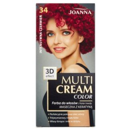 Multi Cream Color farba do włosów 34 Intensywna Czerwień Joanna