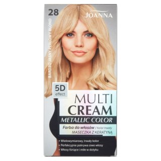 Joanna Multi Cream Metallic Color farba do włosów 28 Bardzo Jasny Perłowy Blond