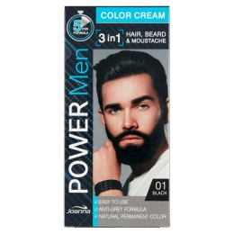 Power Men Color Cream farba odsiwiająca 01 Black Joanna